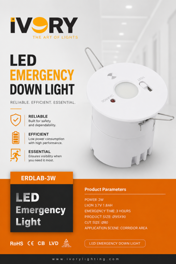 Emergency Recessed SMD Downlight